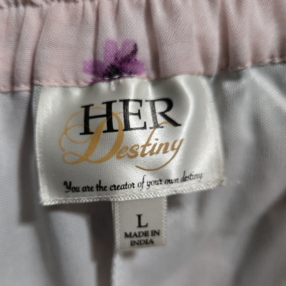 Gorgeous Pink Floral Maxi Skirt By Her Destiny - Size Large - Picture 2 of 4